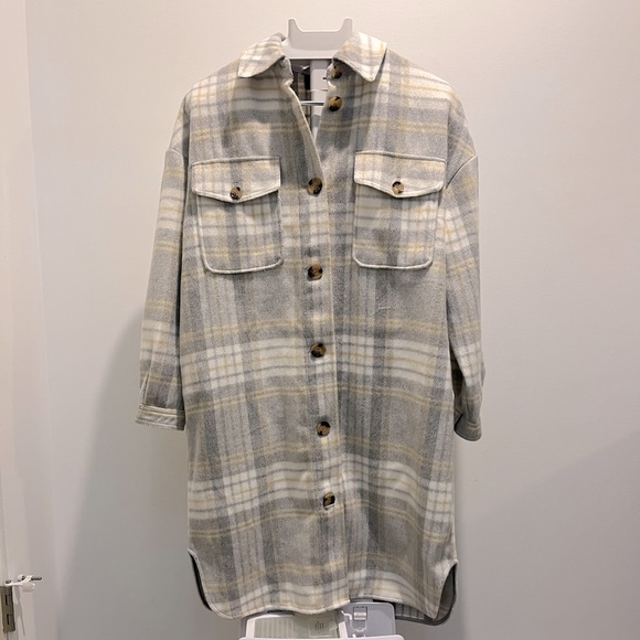 Vero Moda long plaid shacket - Picture 1 of 5